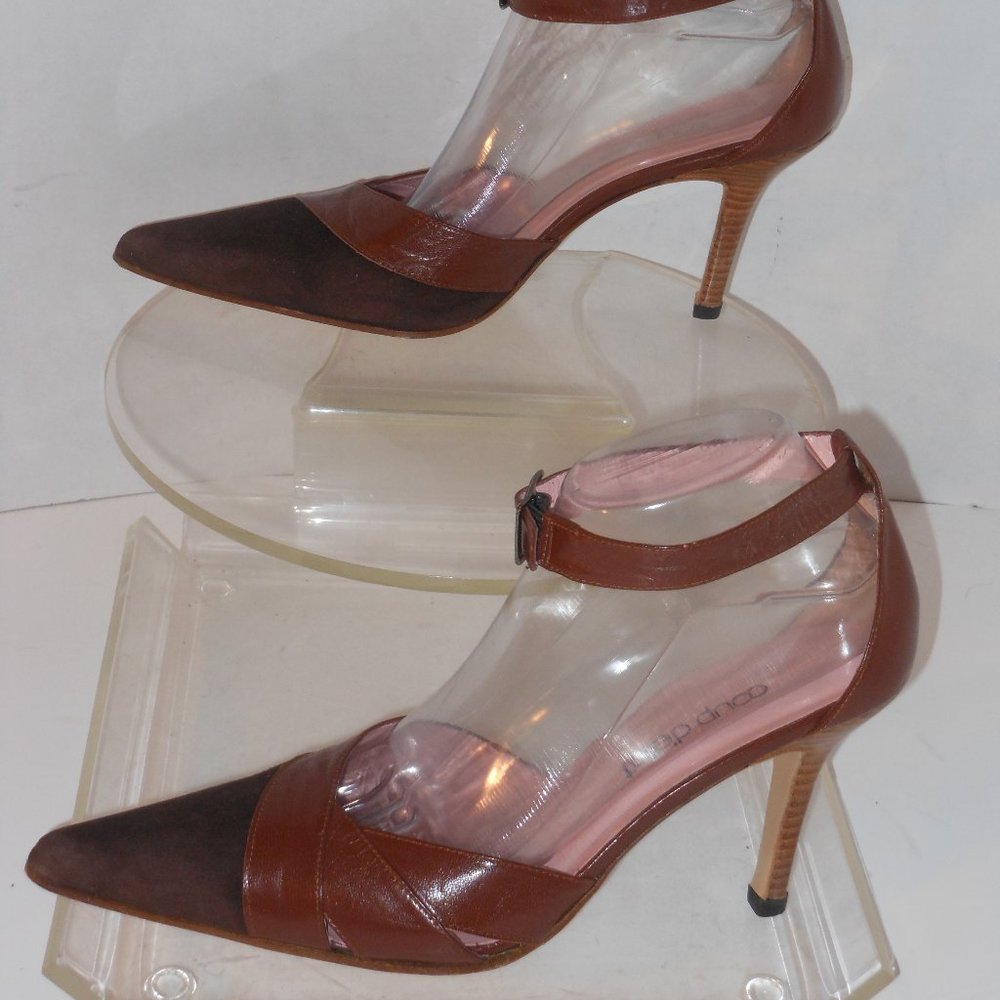 COUP DE'TAT BROWN LEATHER SHOES SIZE 9 MEDIUM - Picture 1 of 7